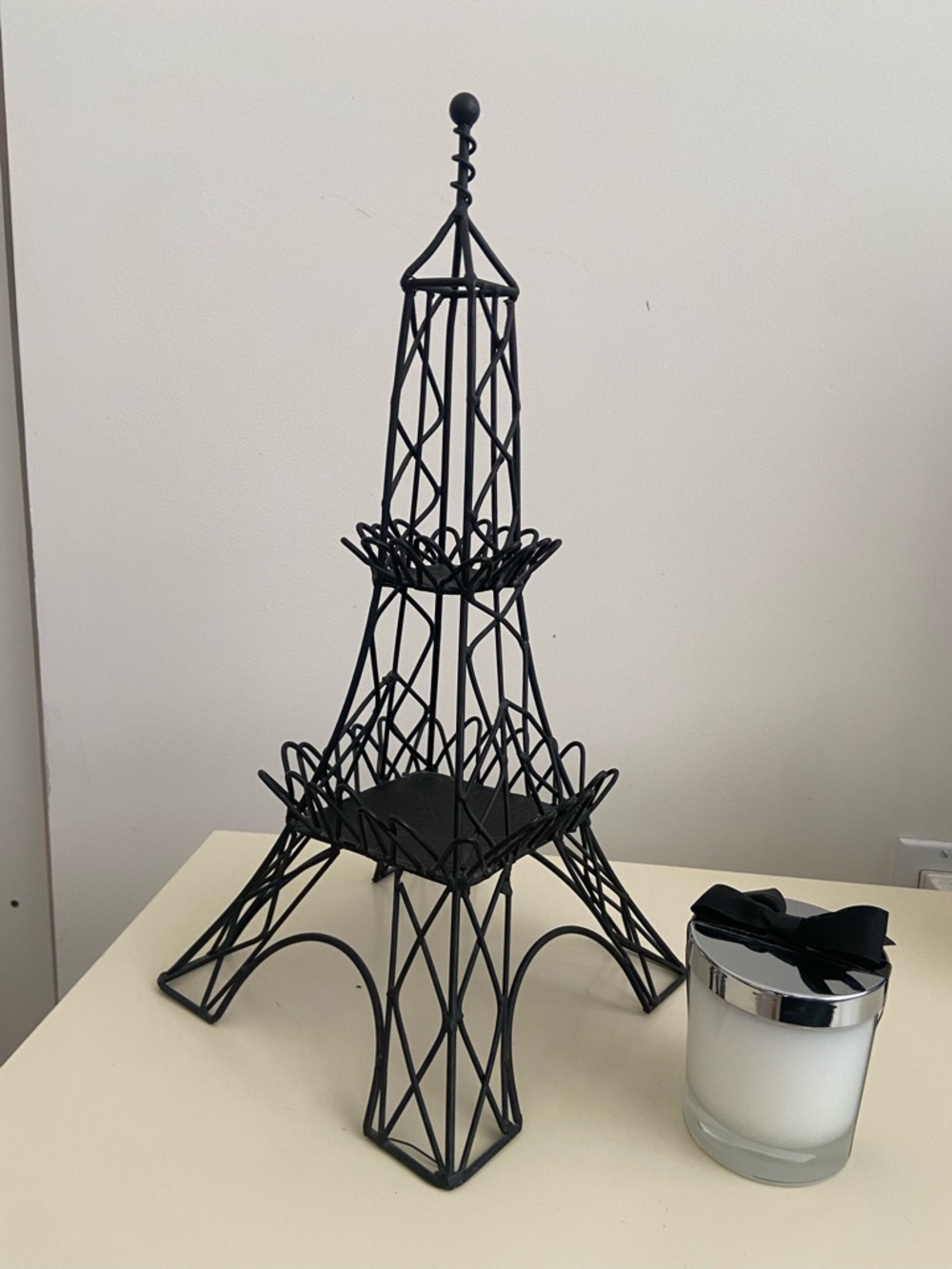 Black Eiffel Tower Wire Decorative Accent